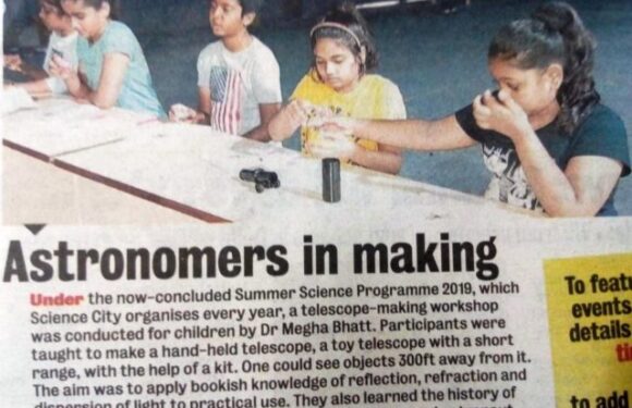 At Science City – Telescope Making Workshop